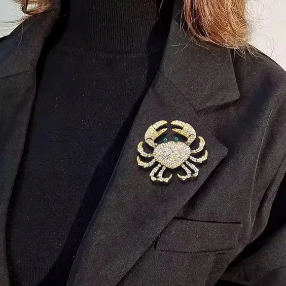 Betsey Johnson Exquisite Crystal Crab Brooch 🦀 - Picture 4 of 10